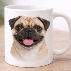 Pug Dog White Ceramic Mug